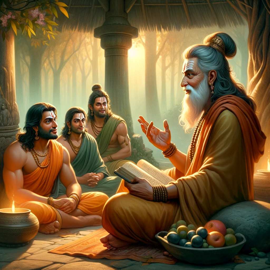Shatananda Begins to Relate to Rama the Story of Vishvamitra